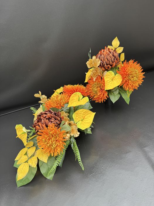 Komplet nagrobny z chryzantema i anturium