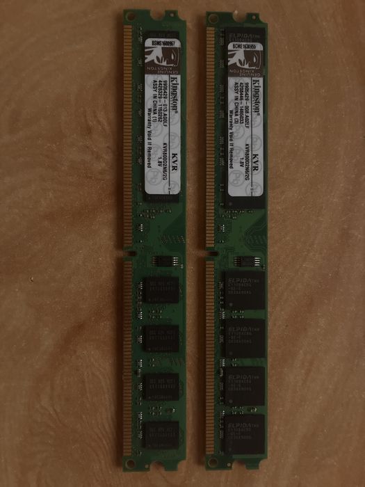 Memórias RAM Kingston DDR2 2GB 800MHz (perfil baixo)
