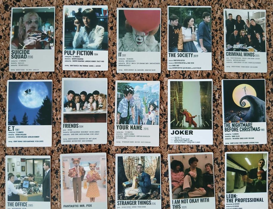 Lote de 64 autocolantes - Filmes e Séries