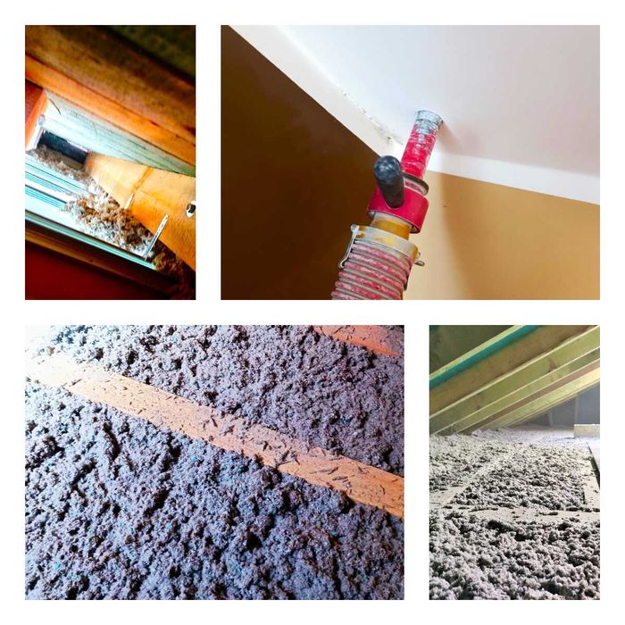 Ocieplenie poddasza celulozą oraz pianą PUR. Termowizja