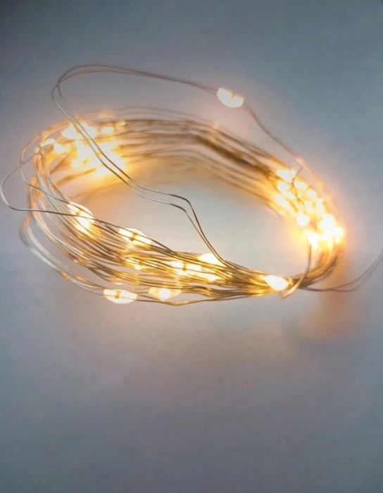 Kurtyna świetlna led drucik usb lampki sople pilot usb biały ciepły 3x