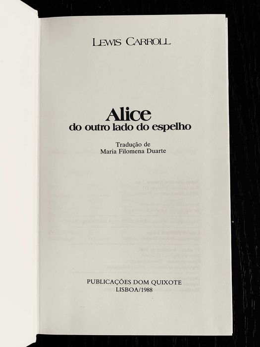 Alice do outro lado do espelho, Lewis Carroll (ilustrado John Tenniel)