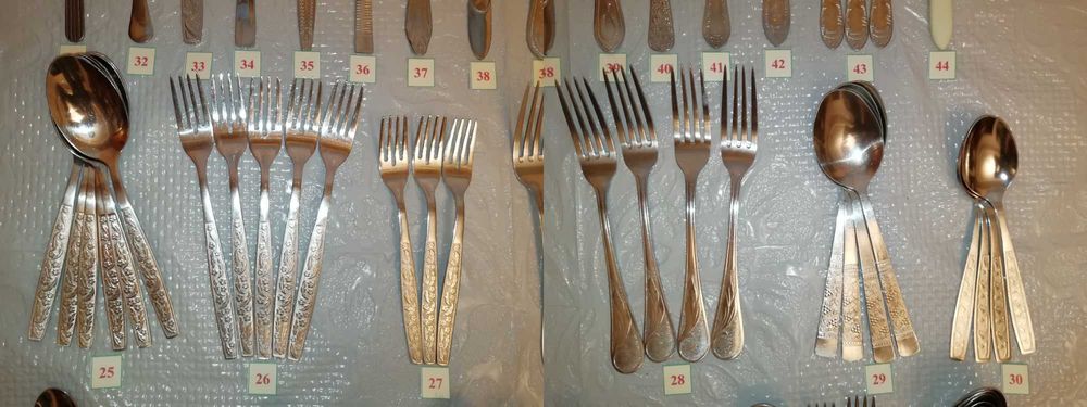 Столові прибори СССР: ложки, виделки (нержавійка, титан)