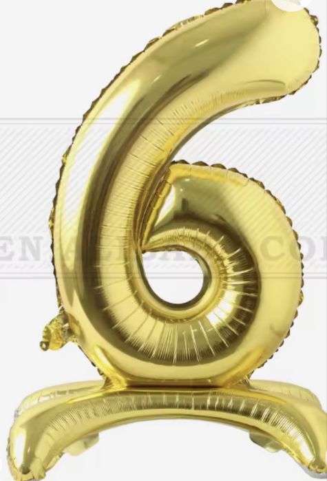 Цифри кульки 60 золоті 32см