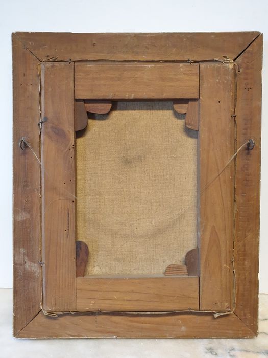 Antigo retrato de uma Senhora em óleo sobre tela - M. Pereira