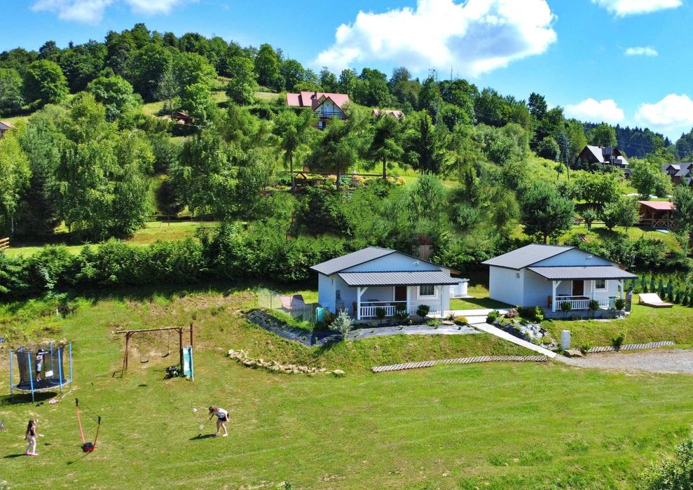 Wolne Domki z balia jacuzzi nad jeziorem, góry Bieszczady