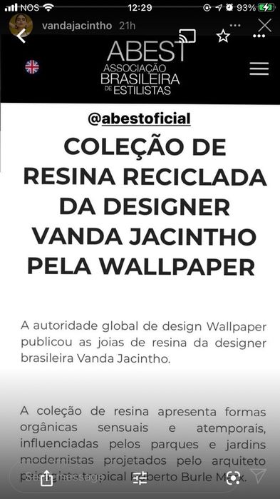 Brincos - Vanda Jacintho - Nunca Usado