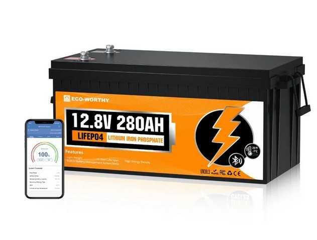 Bateria litio LifePO4 12AH a 280AH 12V/24V/48V BMS, Bluetooth, Solar