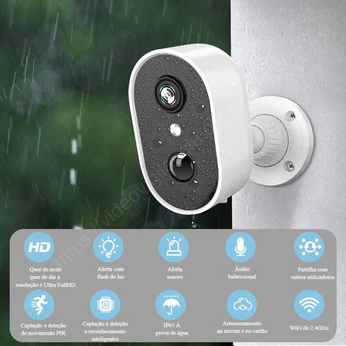 Câmara a Bateria ‼️ FullHD ‼️ WiFi ‼️ Deteção Pessoas ‼️ Visão Noturna