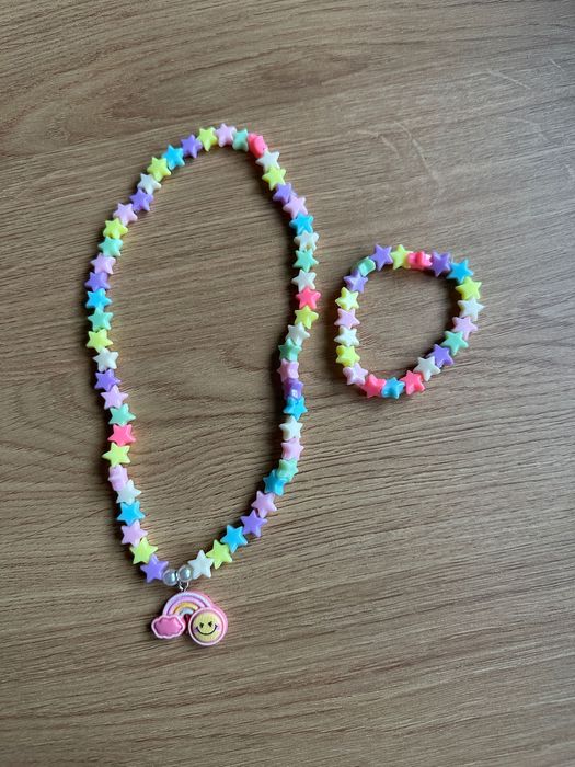 Colar + Pulseira Estrelas Coloridas