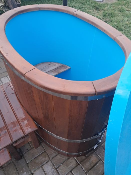 Купель з ясена для бані з поліпропіленовой вставкой