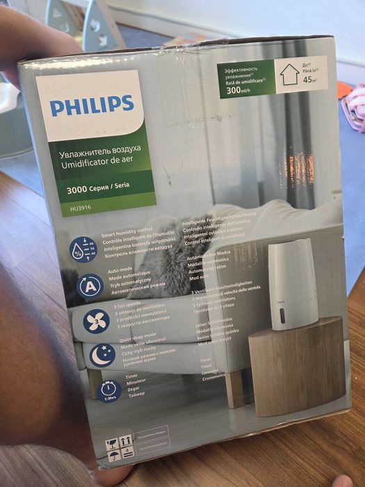 Humidificador Philips HU3918/10 Preto 3L NanoCloud Sensor Automático LED