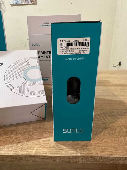 SUNLU PLA Black Черный 1 кг - пластик/филамент для 3D-принтера Filament 1.75 мм 1 кг