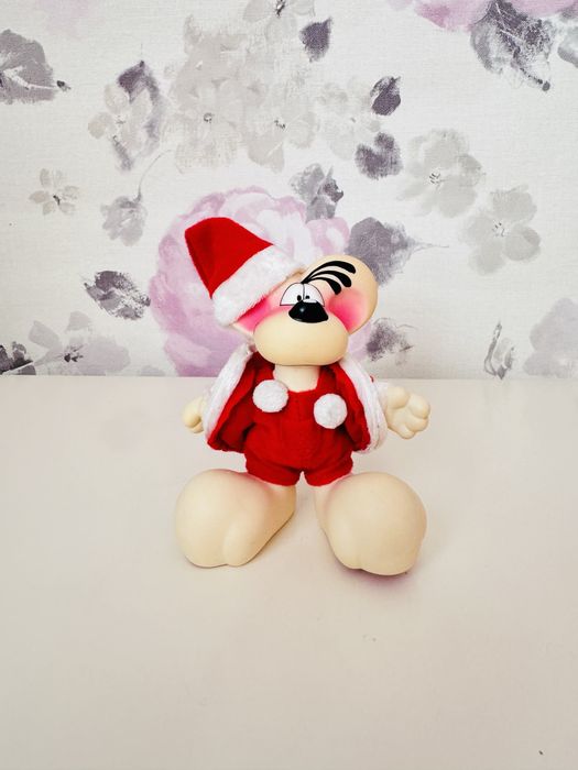 Figurka Myszka Diddl, Mikołaj, vintage zabawka