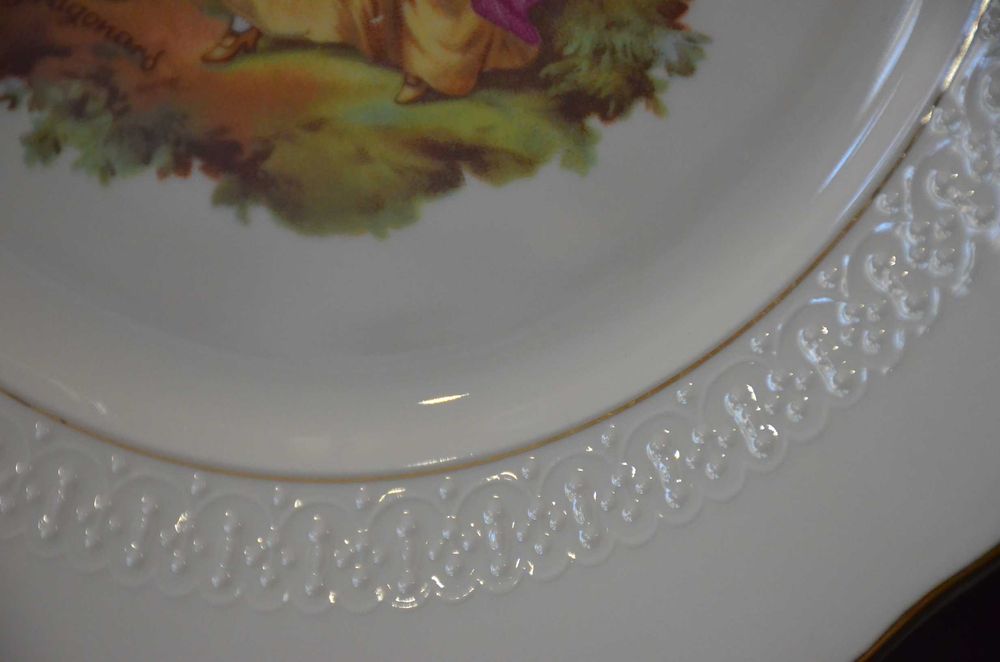 Porcelana talerz kolekcyjny ozdobny Wenecka miłość, duży, idealny