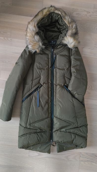 Kurtka zimowa damska puchowa długa