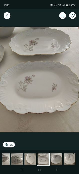 Porcelana Vista Alegre – 41 Peças (Serviço jantar para 12 Pessoas)