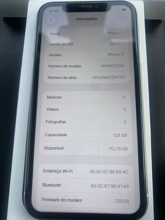 iPhone 11 NOVO 128gb