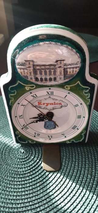 Ceramiczny zegar Pamiątka Krynica
