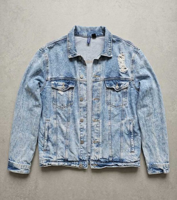 Męska kurtka jeansowa katana H&M M