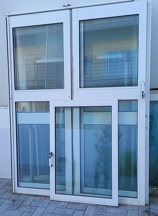 Vendo janelas e portas com vidro duplo em aluminio,com caixilho