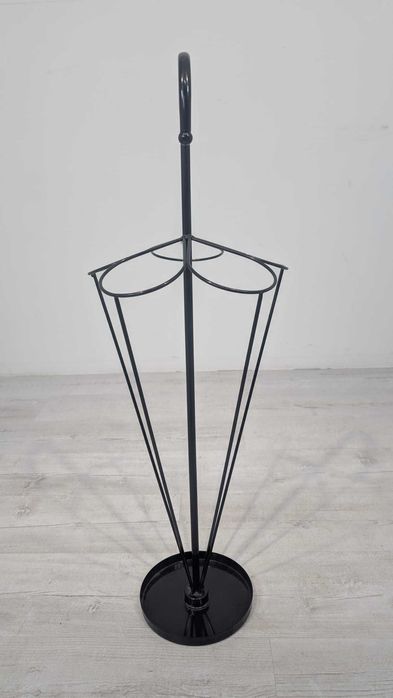 Parasolnik, stojak metalowy, czarny na parasole
