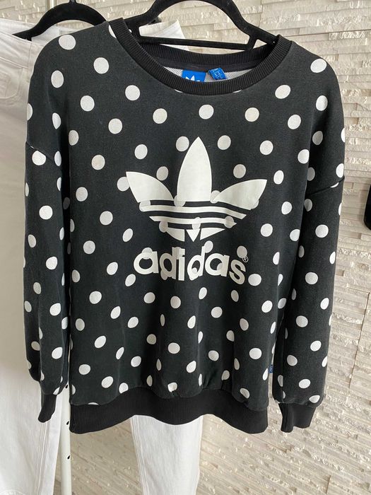Adidas bluza viral kropki groszki grochy black