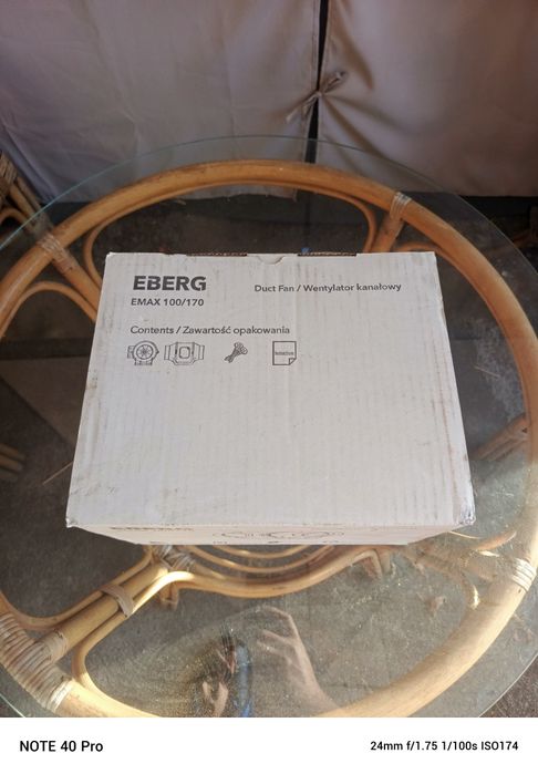 Wentylator kanałowy EBERG Emax 100/170