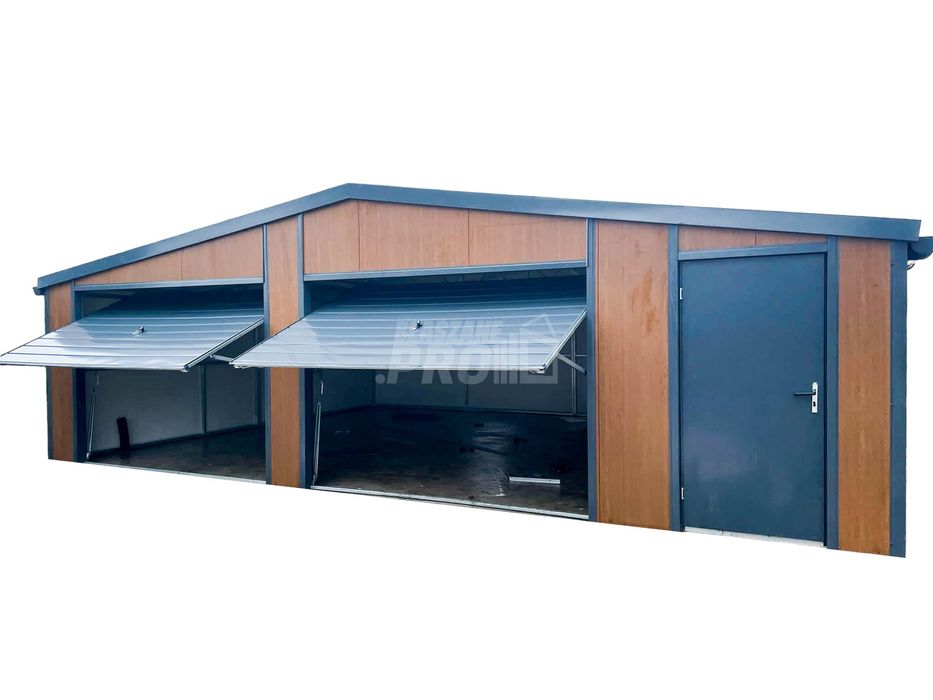 Garaż Ocieplany Płyta Warstwowa 9x62x  Rynny Blachodachówkada GP260