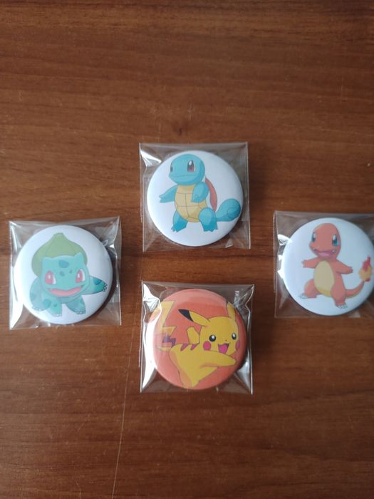 Przypinki Pokemon, duże 44mm
