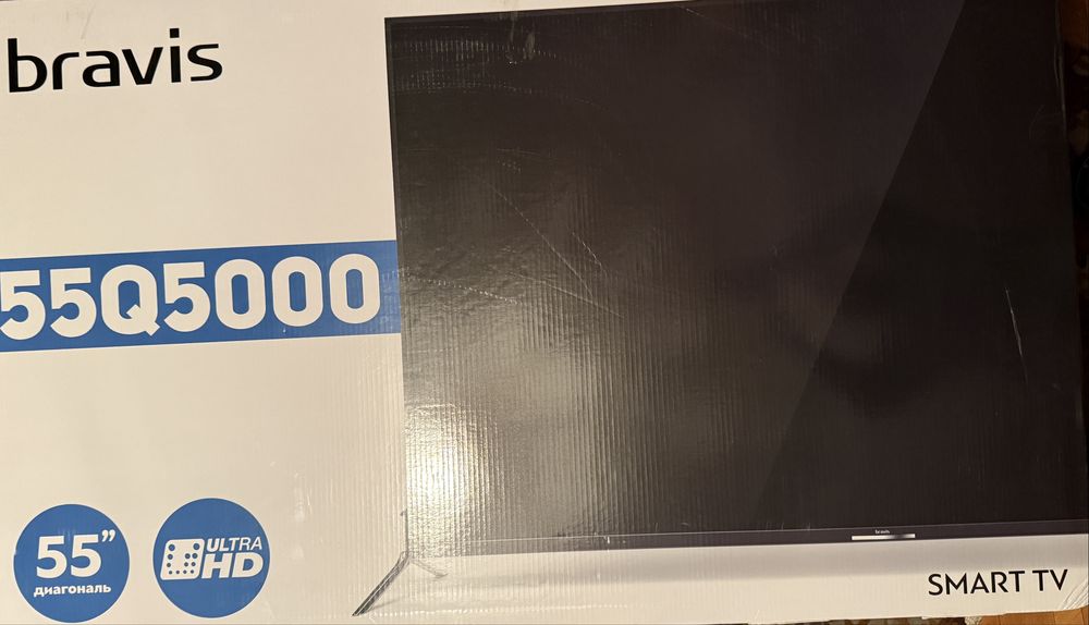 Телевізор Bravis 55 дюймів. SmartTV. Самовивіз