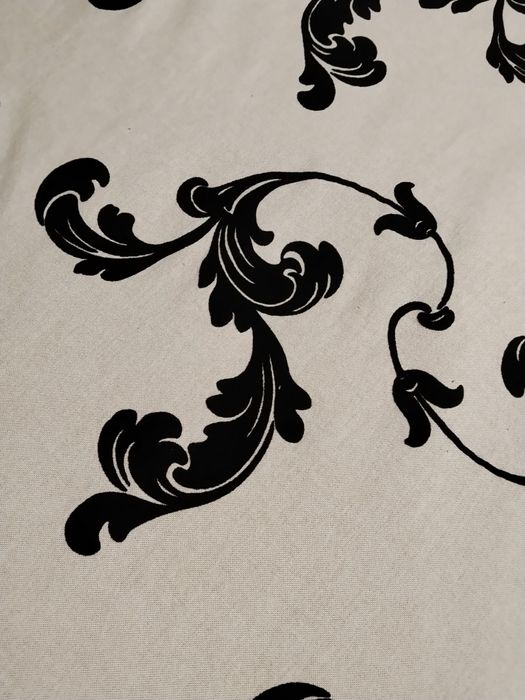 Штора широка  сірий/чорний