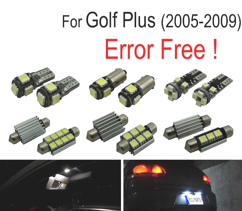 KIT COMPLETO 15 LAMPADAS LED INTERIOR PARA VOLKSWAGEN VW GOLF PLUS 05-09