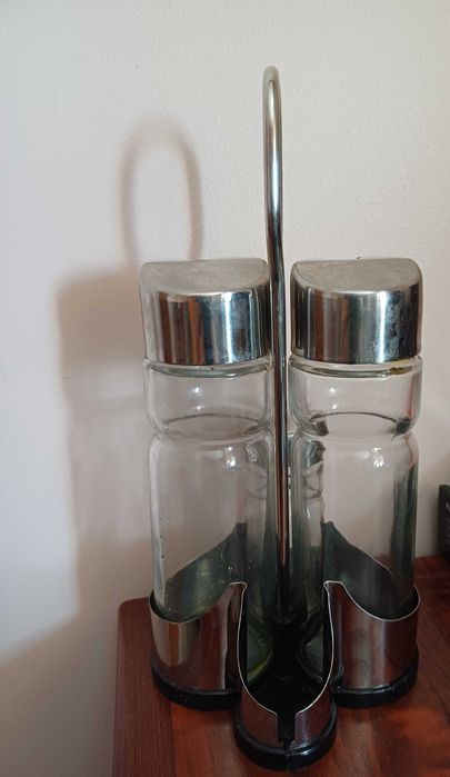 Galheteiro em Inox e Vidro