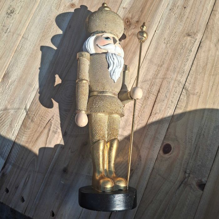 Świąteczna ozdoba figurka dziadek do orzechów złoty