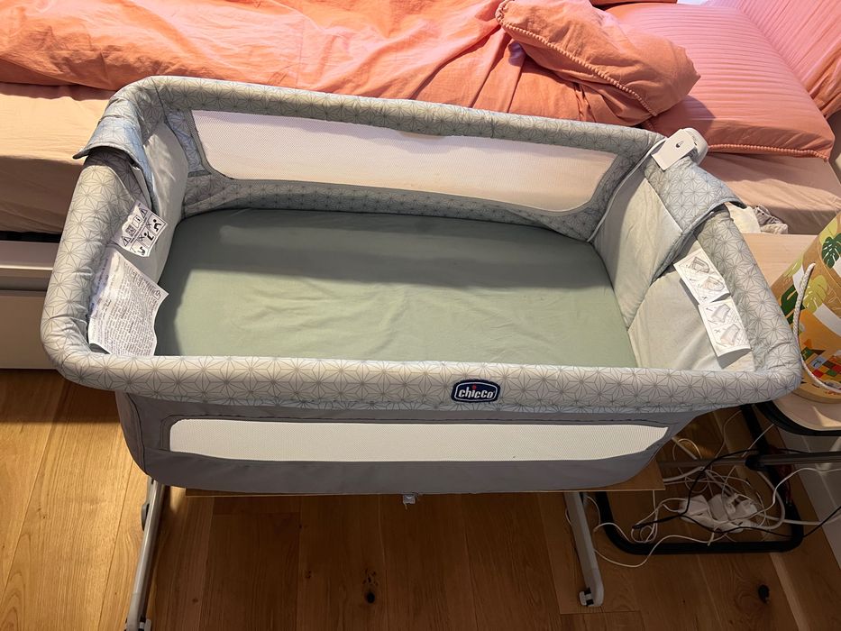 Łóżeczko dla niemowląt Chicco Next2me Dream Silver + GRATISY!