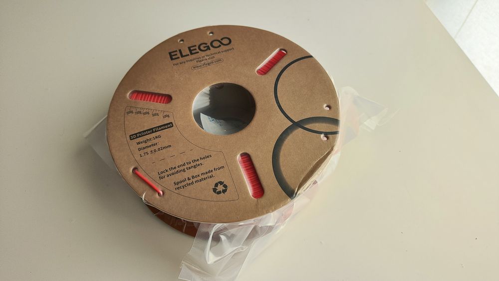 1 kg Filamento PLA vermelho Elegoo