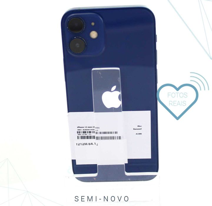 Apple iPhone 12 Mini -3 Anos de Garantia-Portes Grátis(Várias Cores)