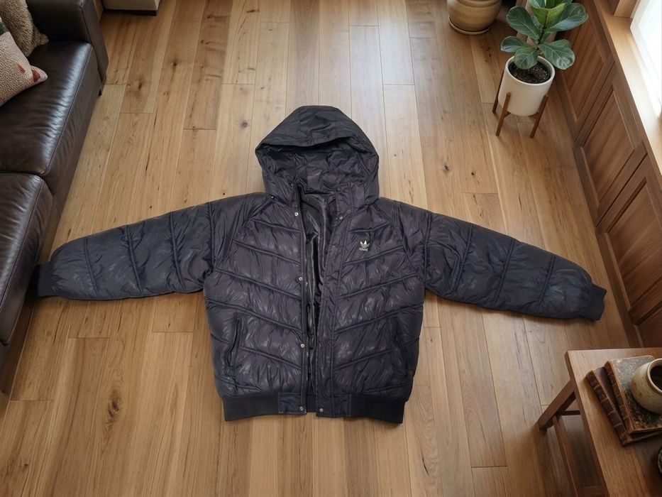 Куртка Adidas Originals (M) / Чоловіча чорна куртка Адідас з капюшоном