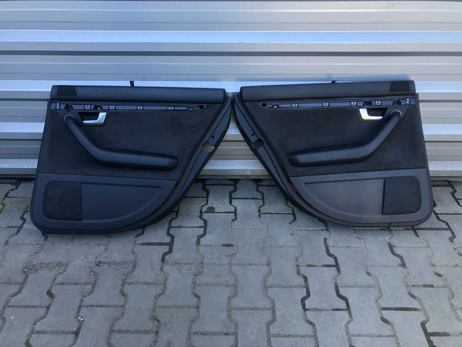 Tapicerka Boczek Boczki 2szt AUDI A4 B6 B7 Roleta Alcantara
