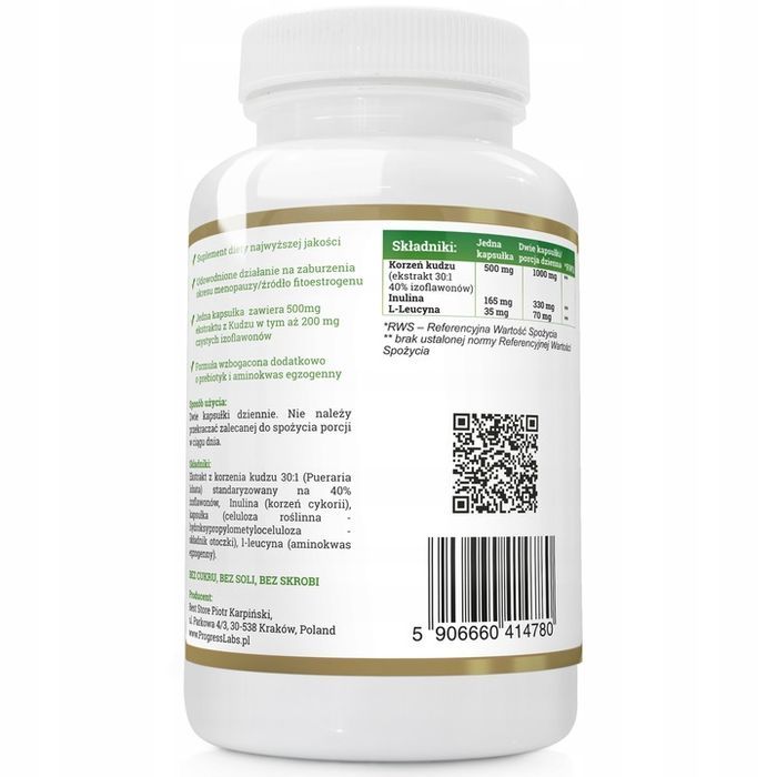 KUDZU ROOT Extract 500mg 40% isoflavones 120kaps