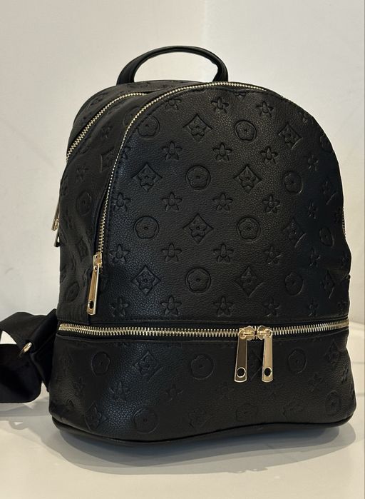 Plecak damski dwukomotowy logowany