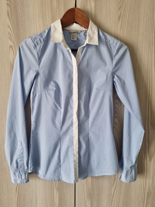 H&M, koszula, koszula damska, długi rękaw, biuro, szkoła, egzamin, 34