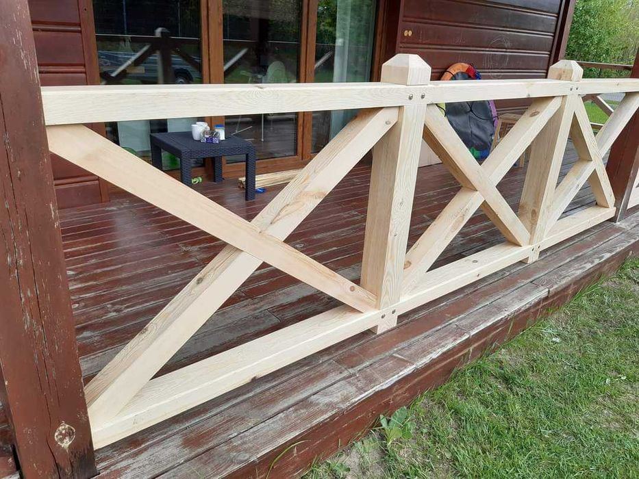 Balustarada/balustrady, X/x, balkonowe, tarasowe, poziome