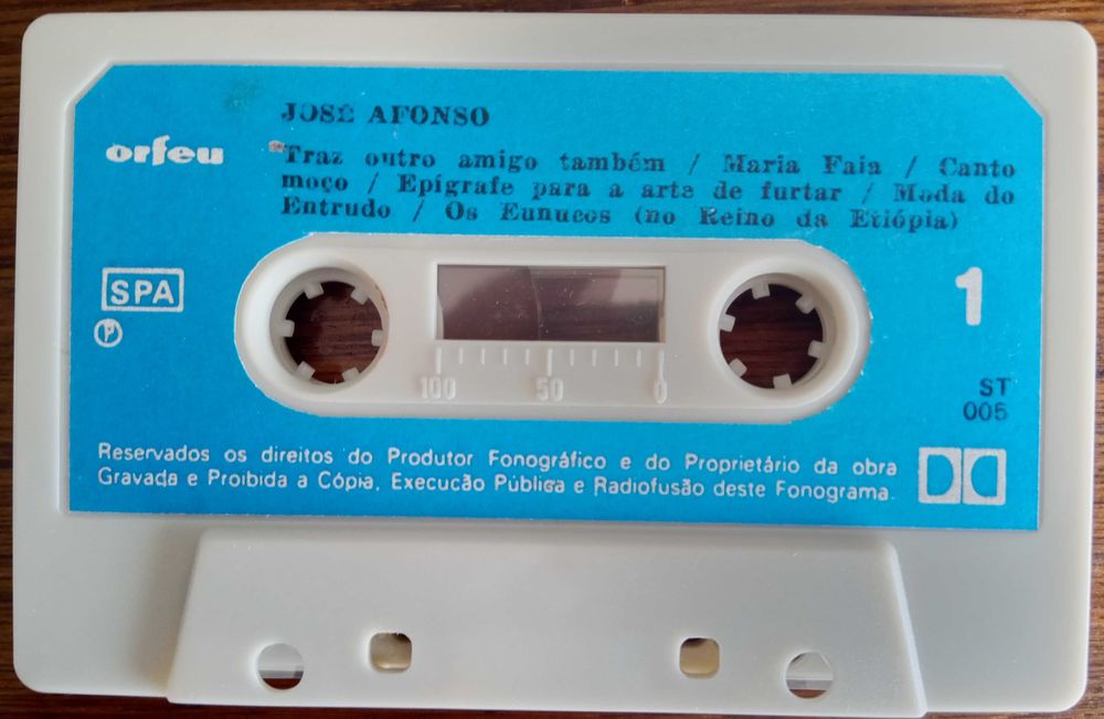 José Afonso	- - - - -		Traz Outro Amigo Também	- - - - -	K7