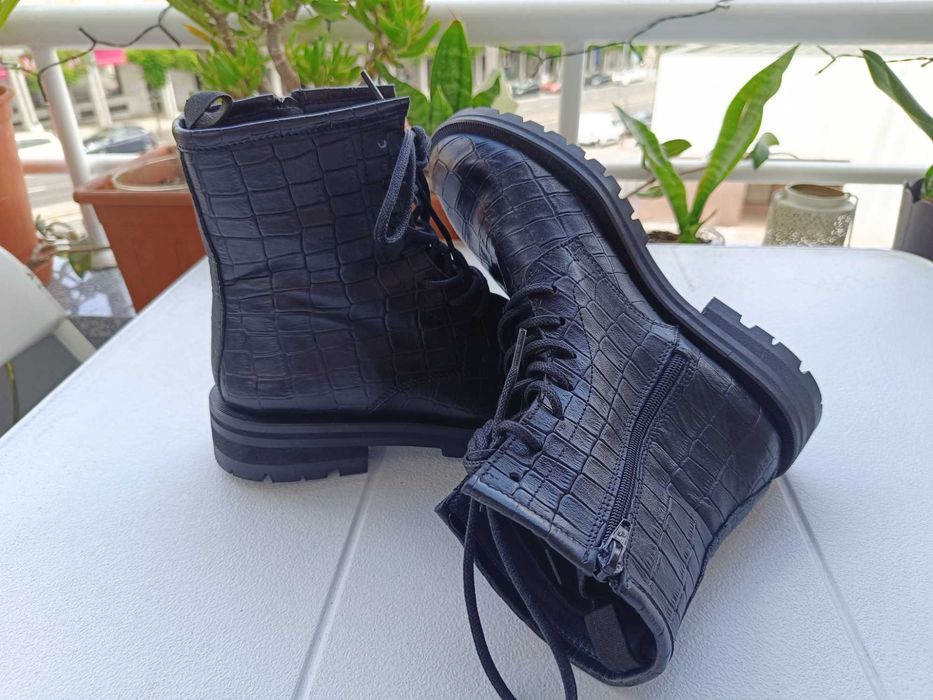 Botas estilo tropa de Couro