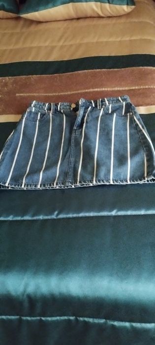 Saia de ganga com risca brancas