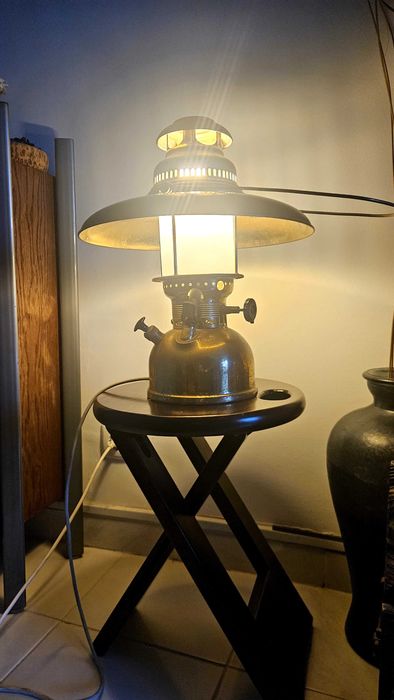 Lâmpada de querosene vintage de fabrico alemão