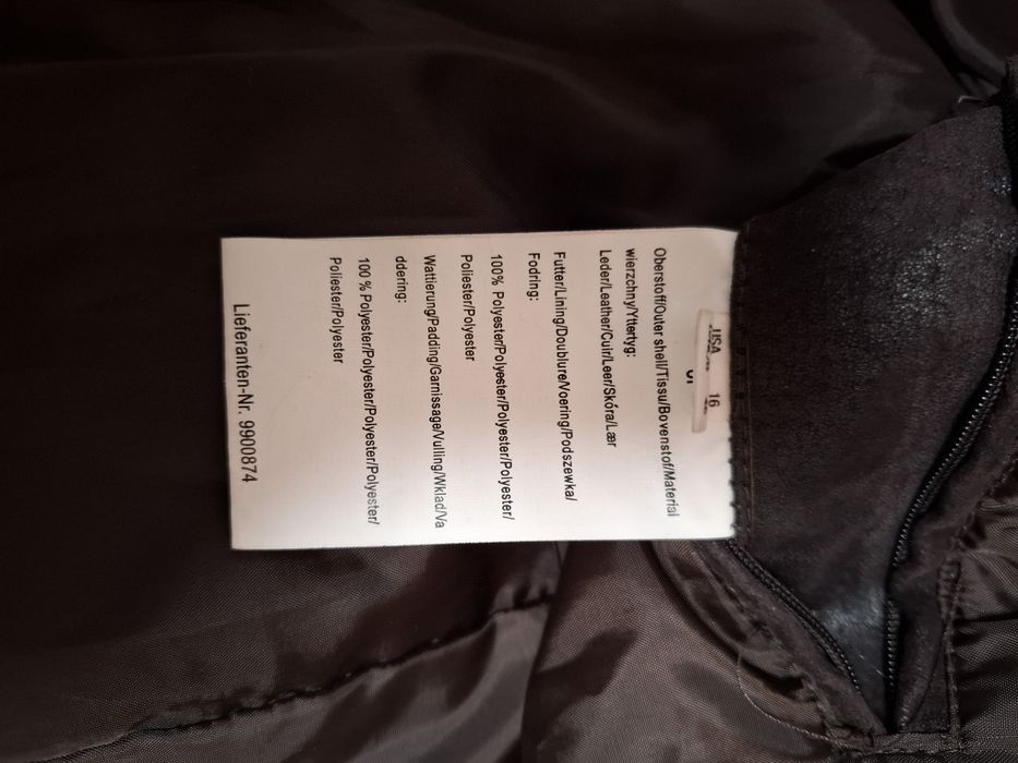 Skórzana kurtka Ulla Popķen rozmiar 46