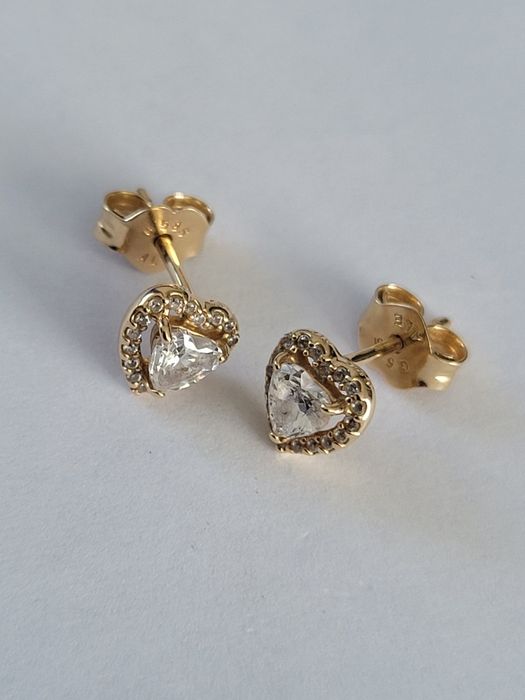 Золоті сережки від Пандори G 585 проба